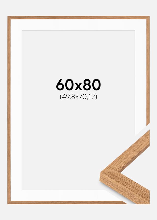 Ram med passepartou Frame Stilren Teak 60x80 cm - Mounts White 20x28 inches