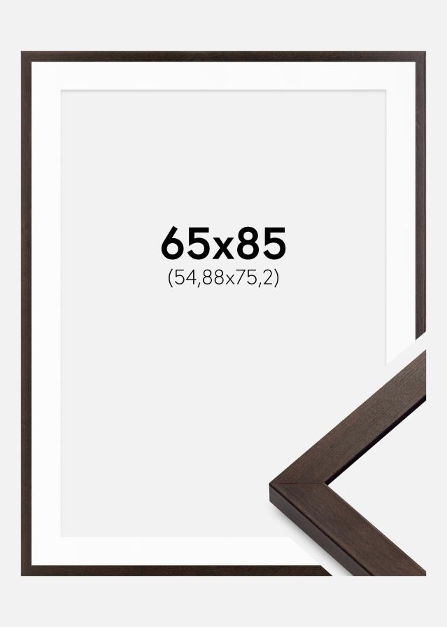 Ram med passepartou Frame Selection Walnut 65x85 cm - Mounts White 22x30 inches