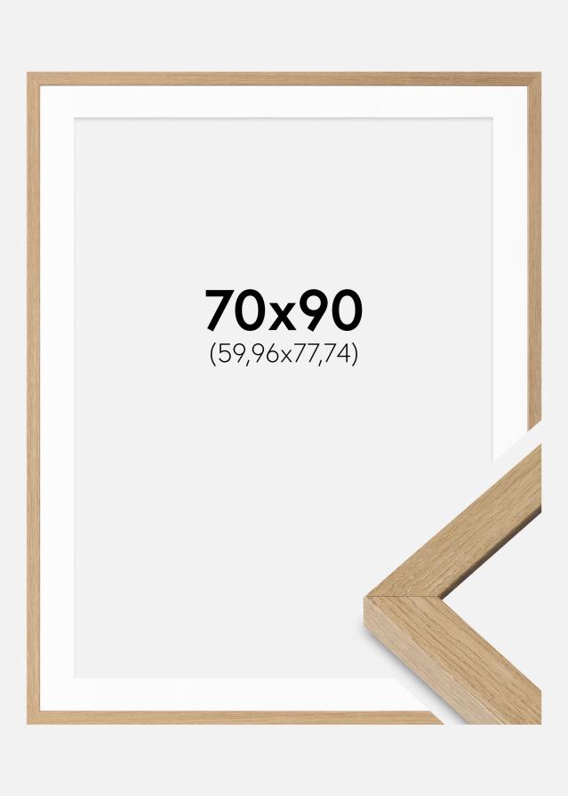 Ram med passepartou Frame Hermes Natural Oak 70x90 cm - Mounts White 24x31 inches