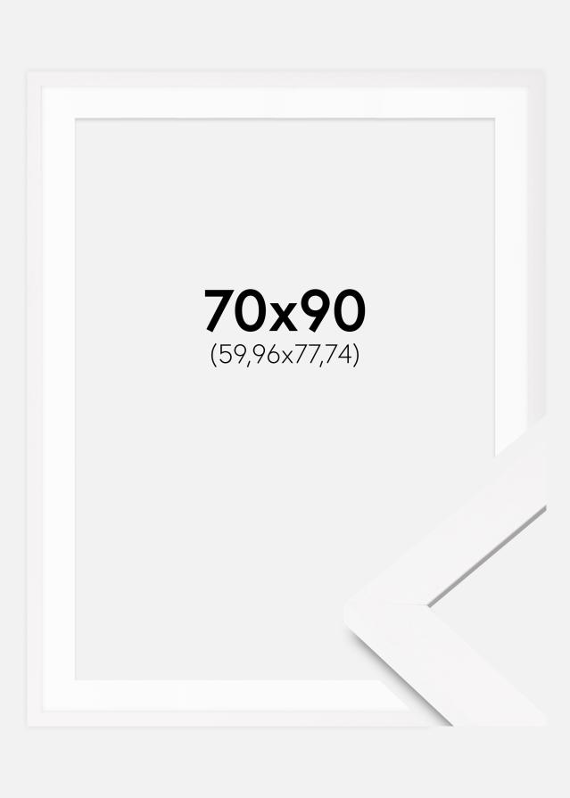 Ram med passepartou Frame BGA Classic White 70x90 cm - Mounts White 24x31 inches