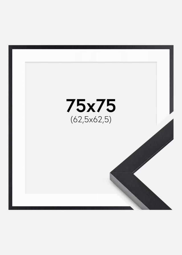 Ram med passepartou Frame Selection Black 75x75 cm - Mounts White 25x25 inches