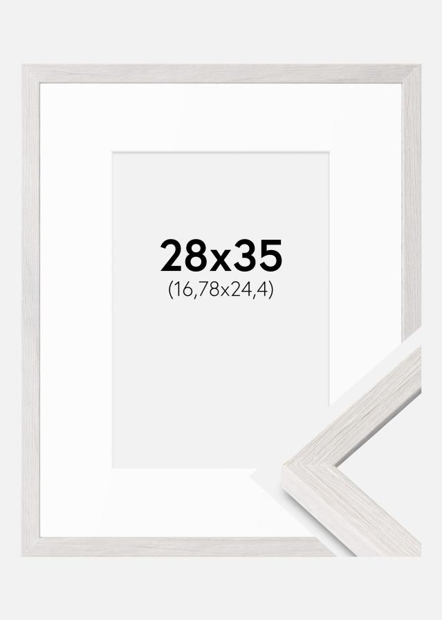 Ram med passepartou Frame Ares White Oak 28x35 cm - Mounts White 7x10 inches
