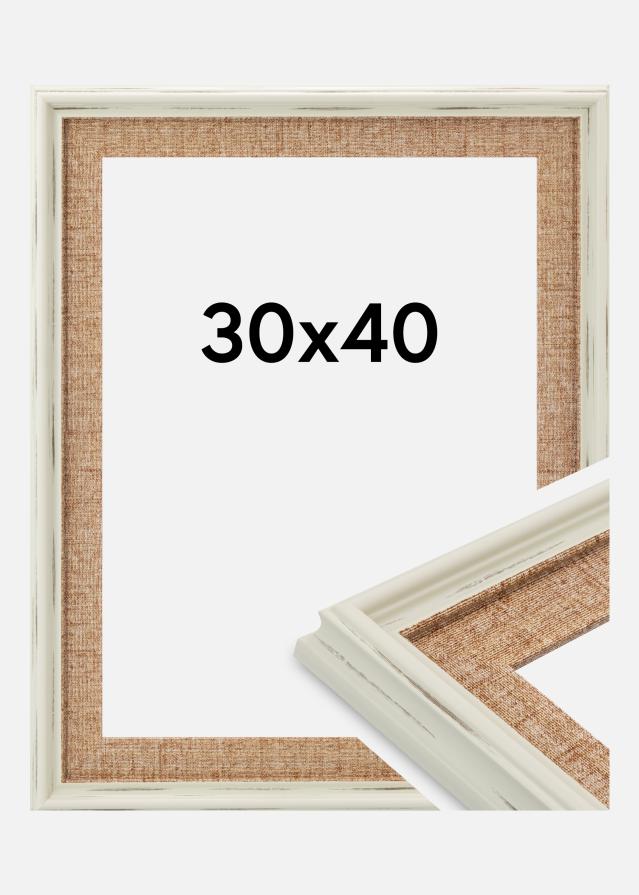 Jämtlands Ramfabrik Frame Sandweave Acrylic Glass White 30x40 cm