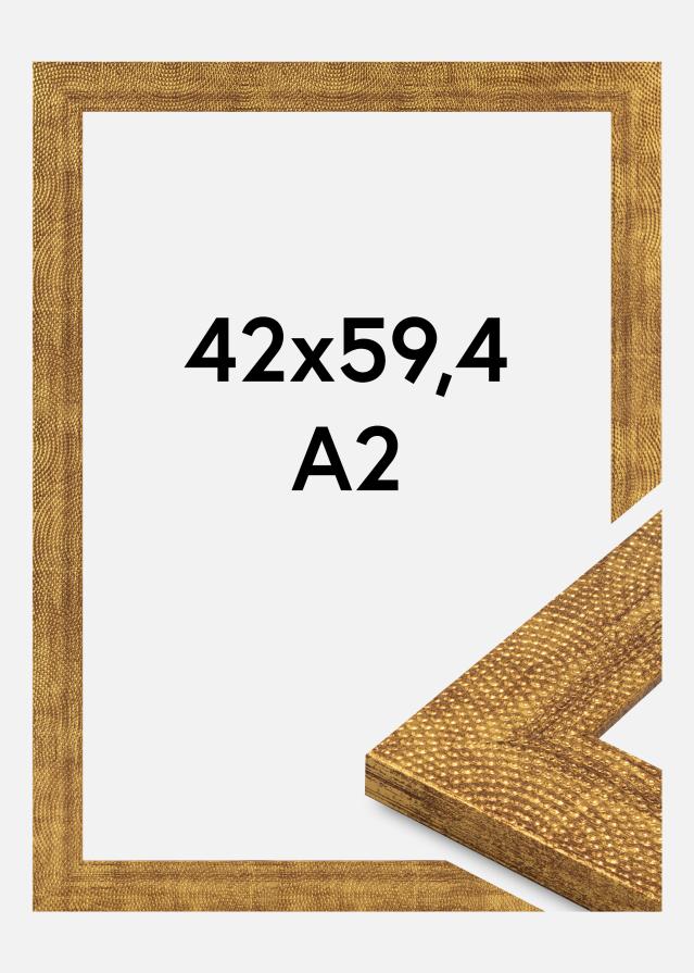 Jämtlands Ramfabrik Frame Linea Acrylic Glass Gold 42x59.4 cm (A2)