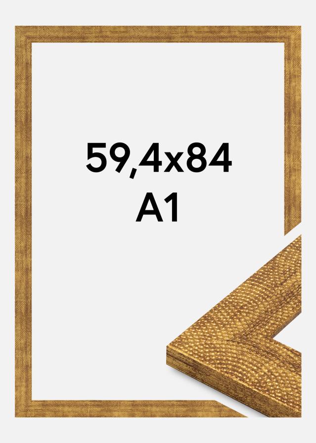 Jämtlands Ramfabrik Frame Linea Acrylic Glass Gold 59.4x84 cm (A1)