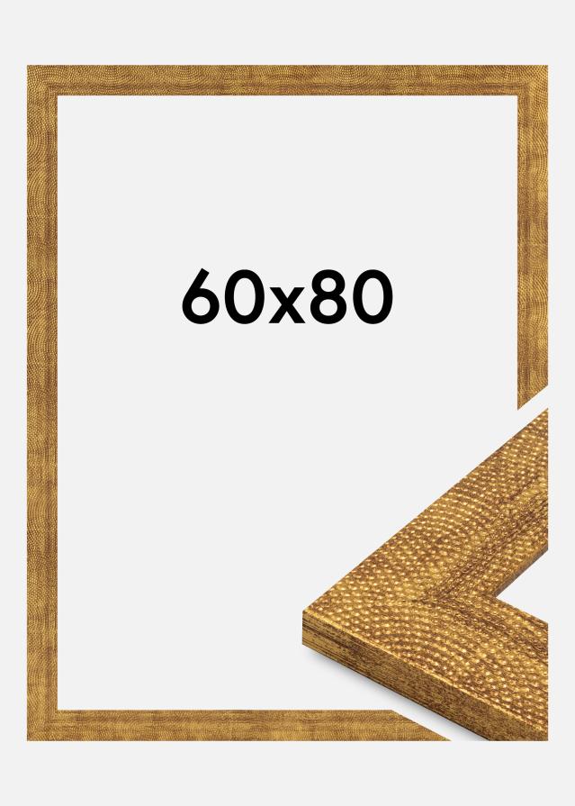 Jämtlands Ramfabrik Frame Linea Acrylic Glass Gold 60x80 cm