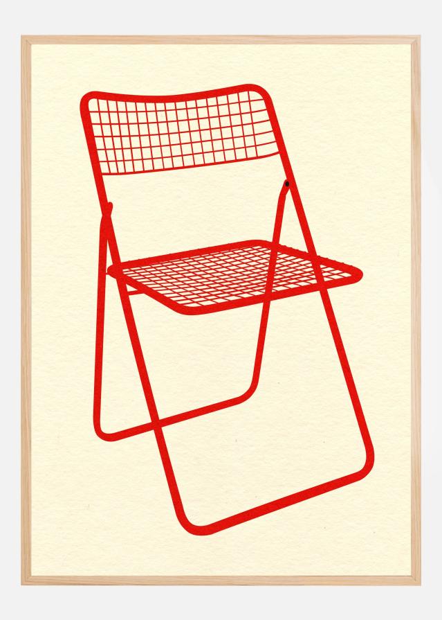 Bildverkstad Ted Net Chair Red Poster