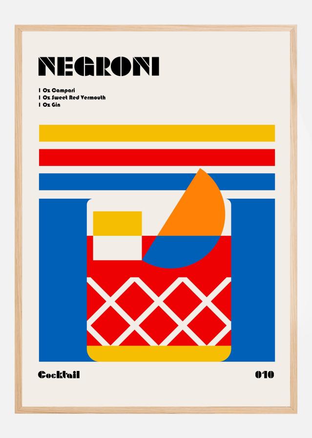 Bildverkstad Negroni Bauhaus Cocktail Poster