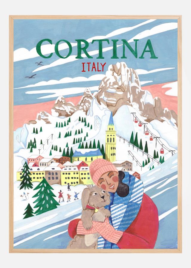 Bildverkstad Travel Woman in Cortina Poster