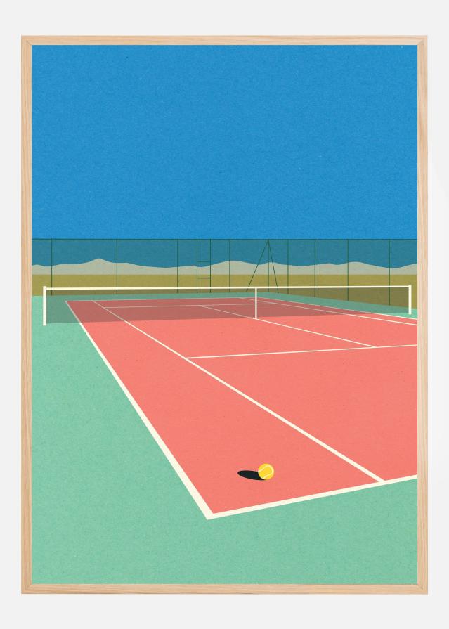 Bildverkstad Tennis Court In the Desert Poster