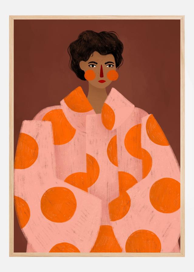 Bildverkstad Woman With Orange Dots Poster