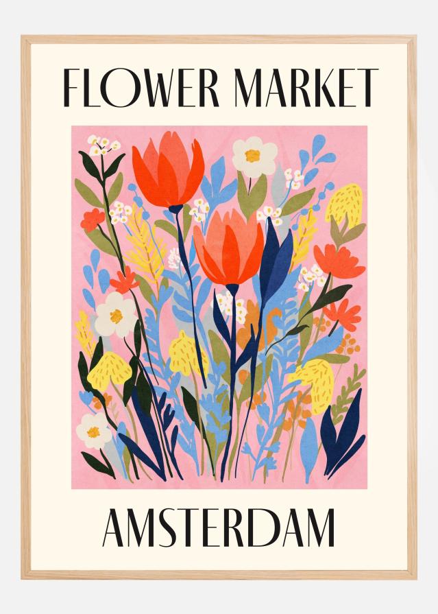 Bildverkstad Flower Market Amsterdam Netherlands Poster