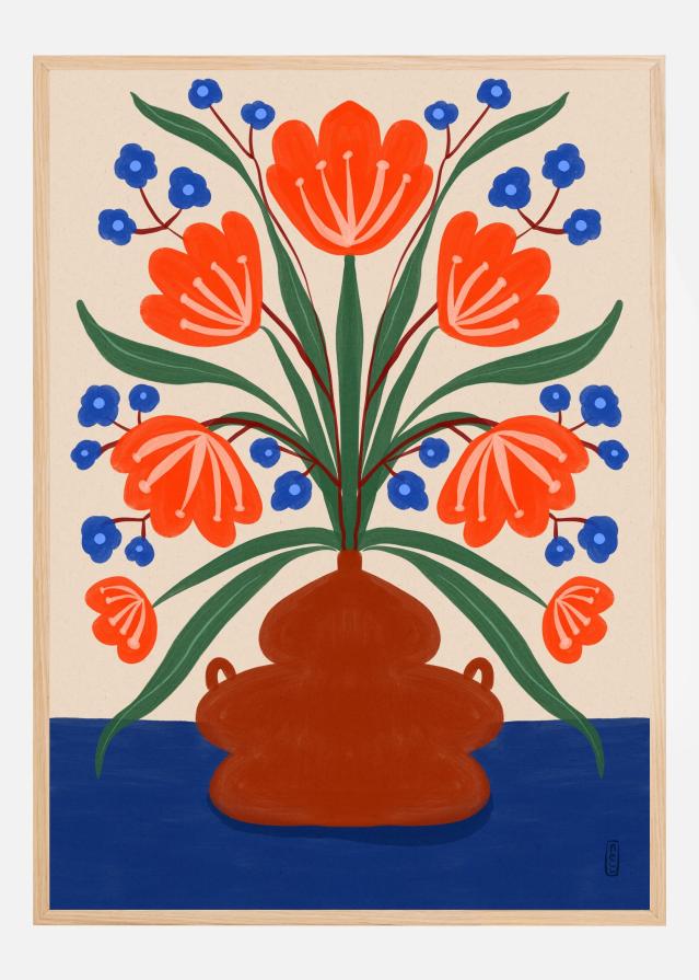 Bildverkstad Boho Folk Floral Poster