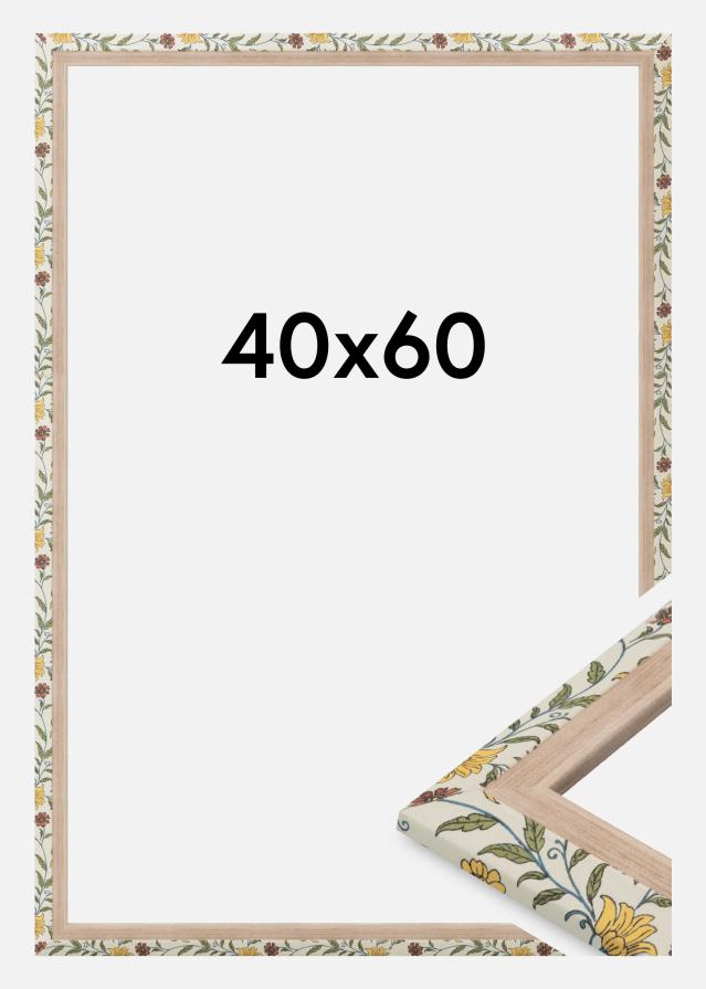 Jämtlands Ramfabrik Frame Arco Acrylic Glass Floral Oak 40x60 cm