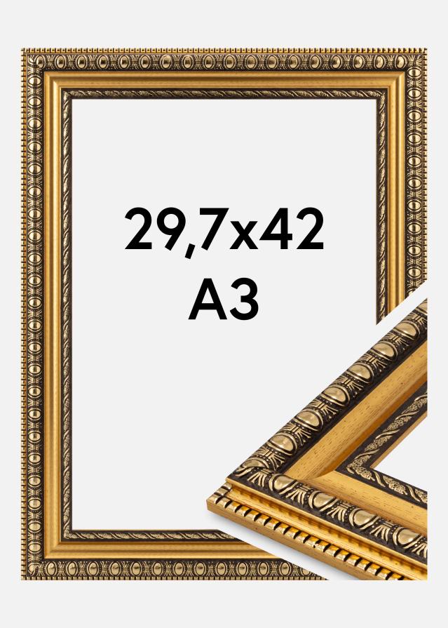 Jämtlands Ramfabrik Frame Ornato Acrylic Glass Gold 29.7x42 cm (A3)