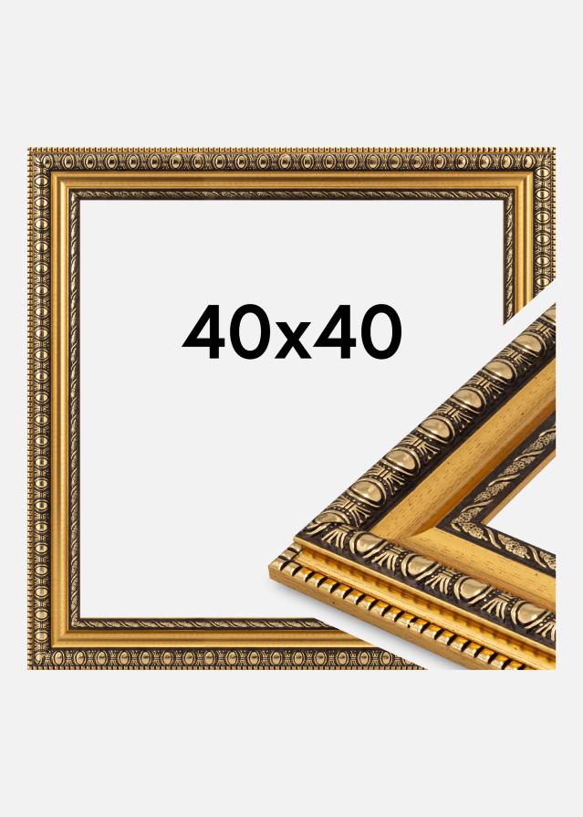 Jämtlands Ramfabrik Frame Ornato Acrylic Glass Gold 40x40 cm
