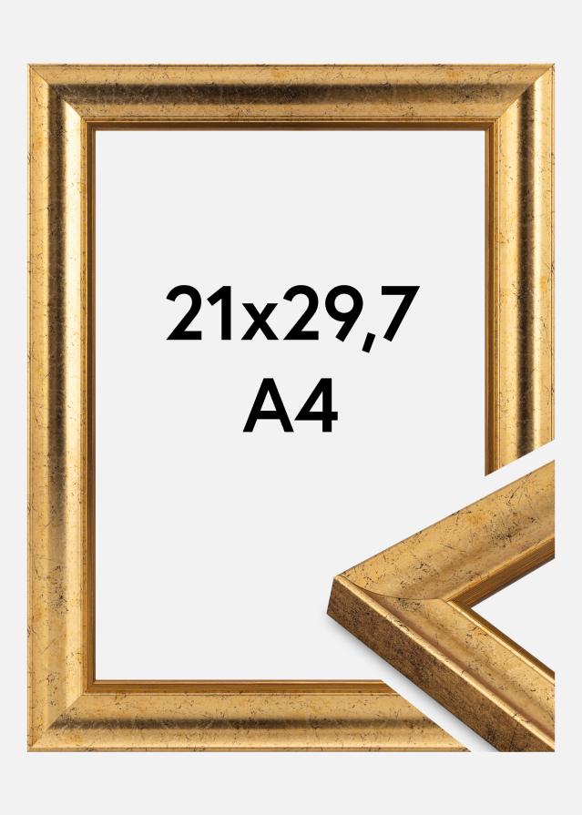Jämtlands Ramfabrik Frame Conca Acrylic Glass Gold 21x29.7 cm (A4)