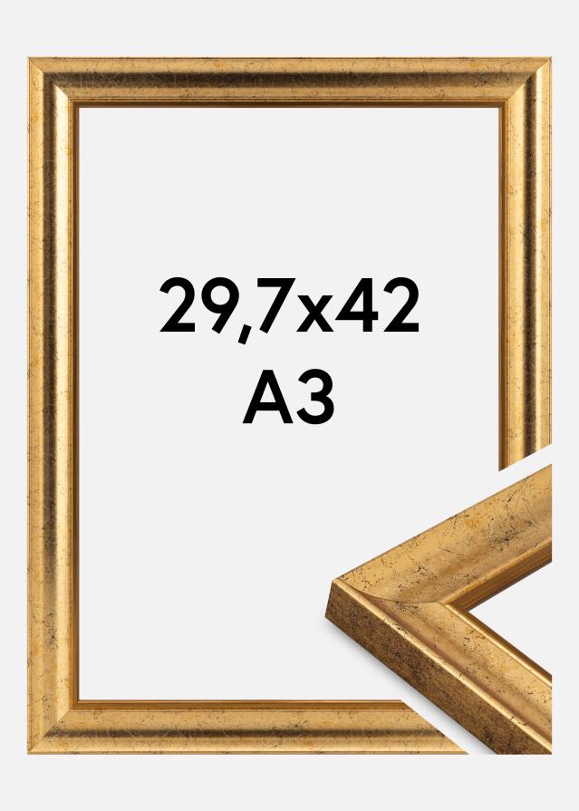 Jämtlands Ramfabrik Frame Conca Acrylic Glass Gold 29.7x42 cm (A3)