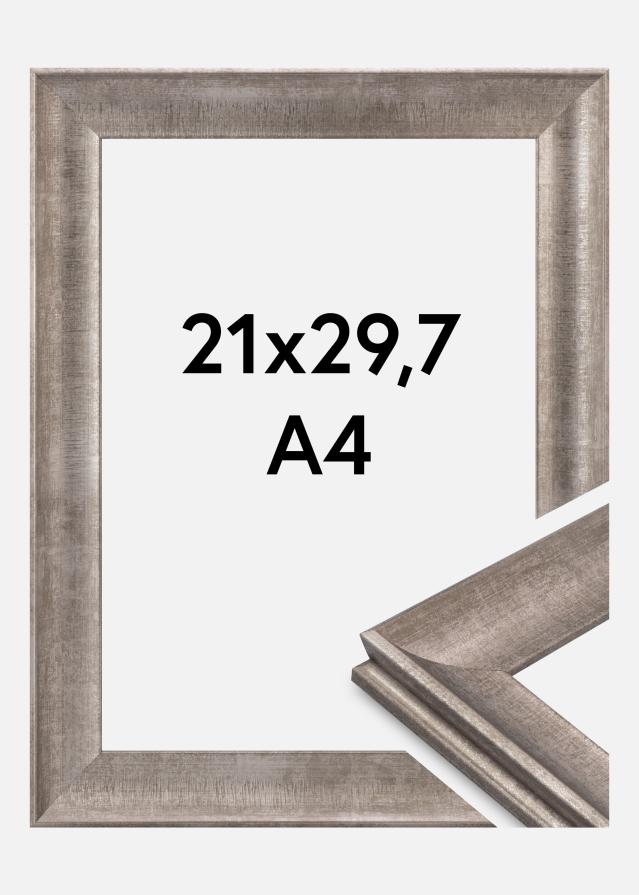 Jämtlands Ramfabrik Frame Conca Acrylic Glass Silver 21x29.7 cm (A4)