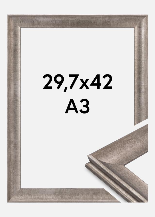 Jämtlands Ramfabrik Frame Conca Acrylic Glass Silver 29.7x42 cm (A3)