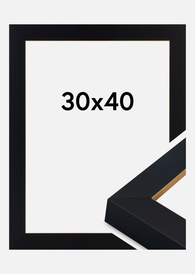Jämtlands Ramfabrik Frame Sussex Acrylic Glass Black/Gold 30x40 cm