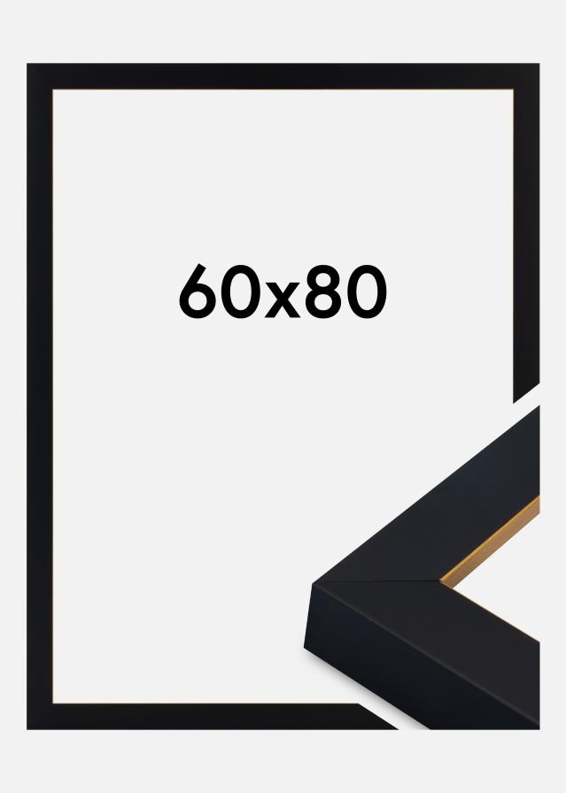 Jämtlands Ramfabrik Frame Sussex Acrylic Glass Black/Gold 60x80 cm