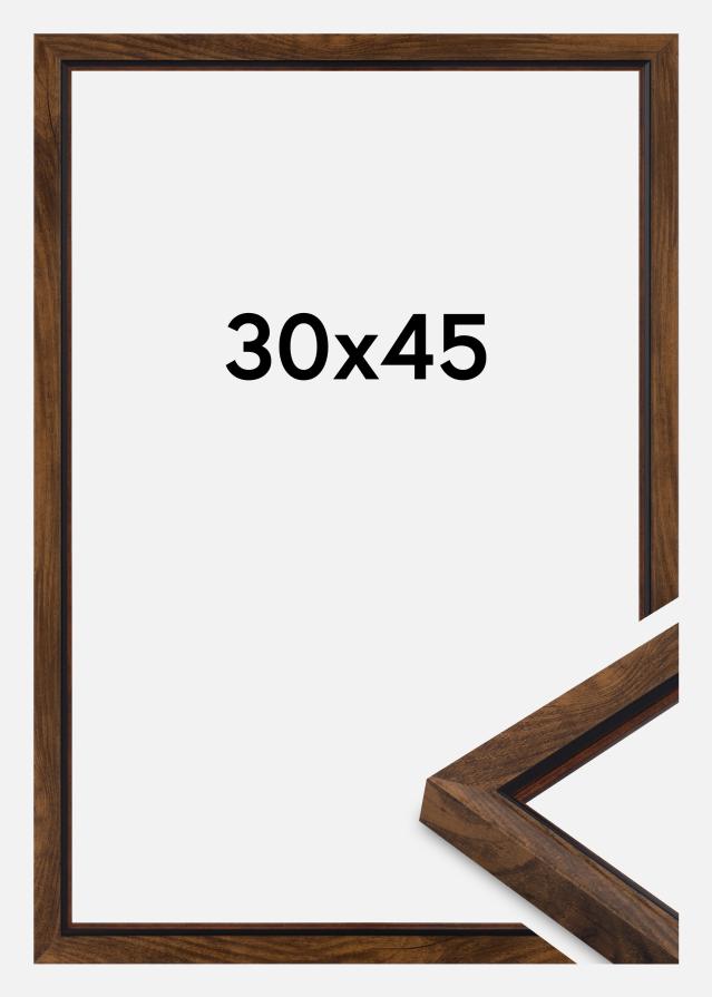 Jämtlands Ramfabrik Frame Obsidian Acrylic Glass Walnut 30x45 cm