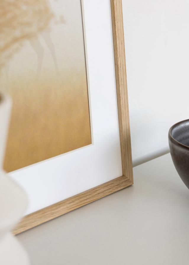 Ram med passepartou Frame Edsbyn Oak 20x35 cm - Mounts White 10x25 cm