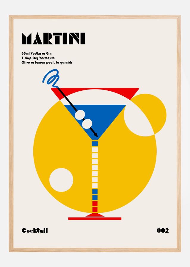 Bildverkstad Martini Bauhaus Cocktail Poster