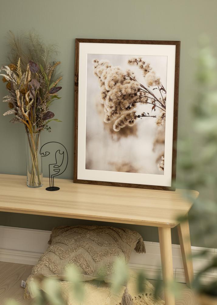 Ram med passepartou Frame Stilren Walnut 55x70 cm - Mounts White 45.7x61 cm