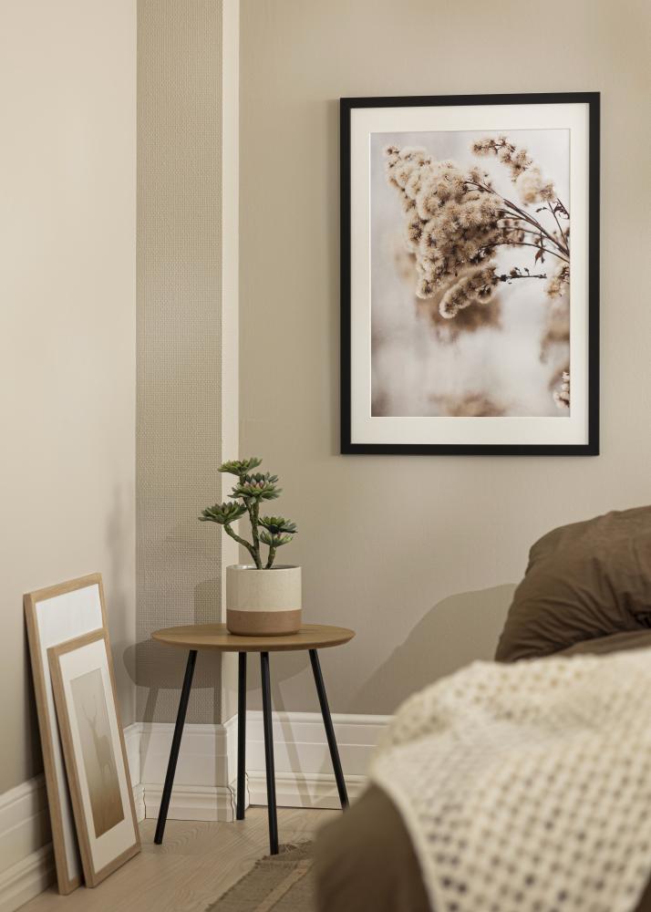 Ram med passepartou Frame Black Wood 65x75 cm - Mounts White 55x65 cm