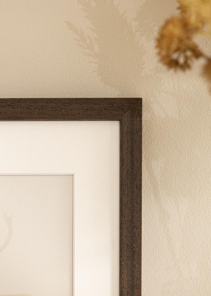 Ram med passepartou Frame Brown Wood 55x80 cm - Mounts White 45x70 cm