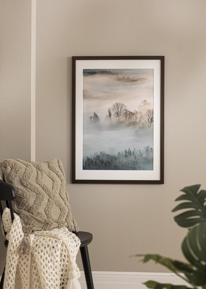 Ram med passepartou Frame Brown Wood 55x80 cm - Mounts White 45x70 cm