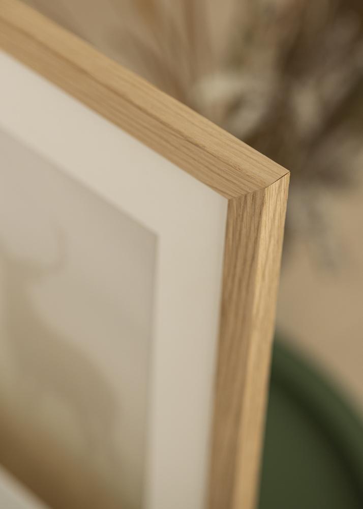 Ram med passepartou Frame Oak Wood 68x98 cm - Mounts White 56x76 cm