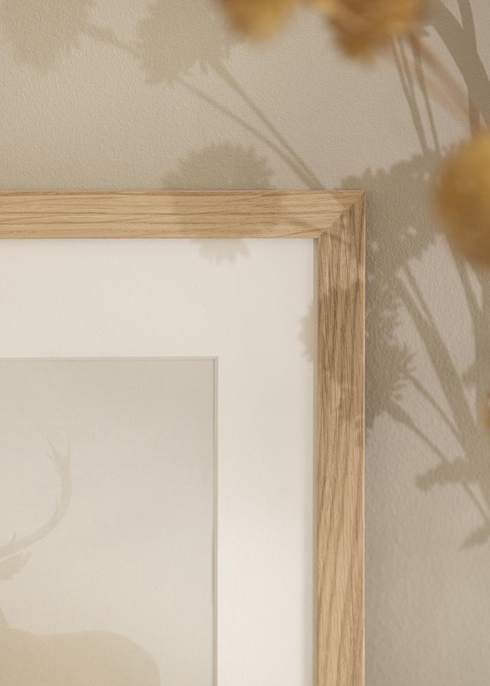 Ram med passepartou Frame Oak Wood 68x98 cm - Mounts White 56x76 cm