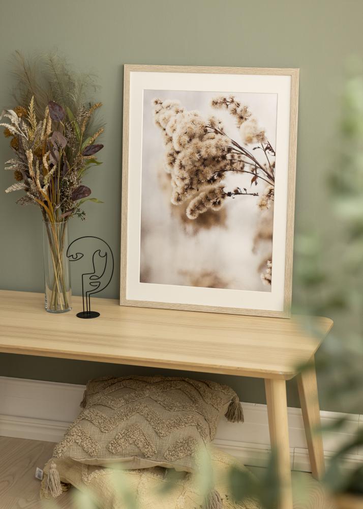 Ram med passepartou Frame Stilren Greige Oak 60x80 cm - Mounts White 52x72 cm