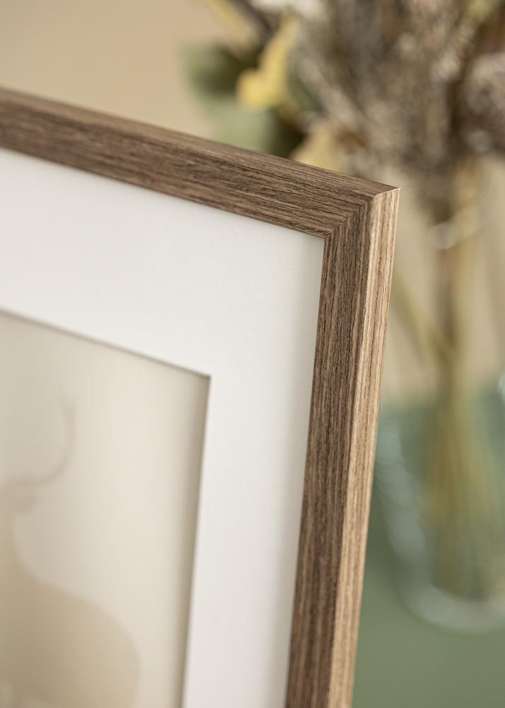 Ram med passepartou Frame Stilren Cold Brown 70x100 cm - Mounts White 61x92 cm