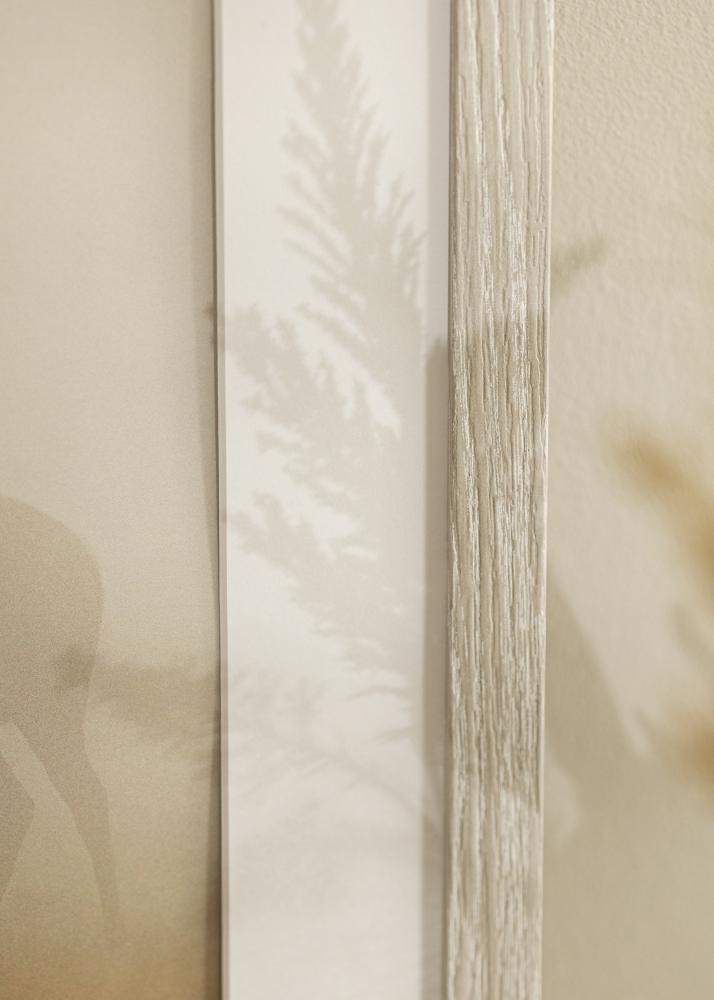 Ram med passepartou Frame Stilren Light Grey Oak 40x50 cm - Mounts White 29x39 cm