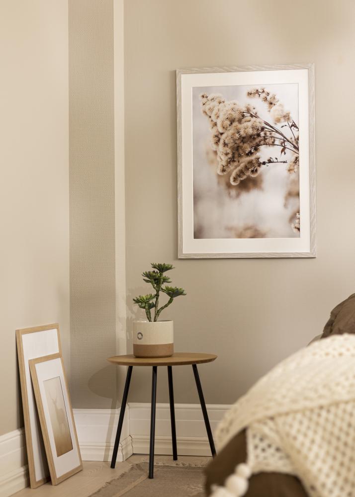 Ram med passepartou Frame Stilren Light Grey Oak 40x50 cm - Mounts White 29x39 cm