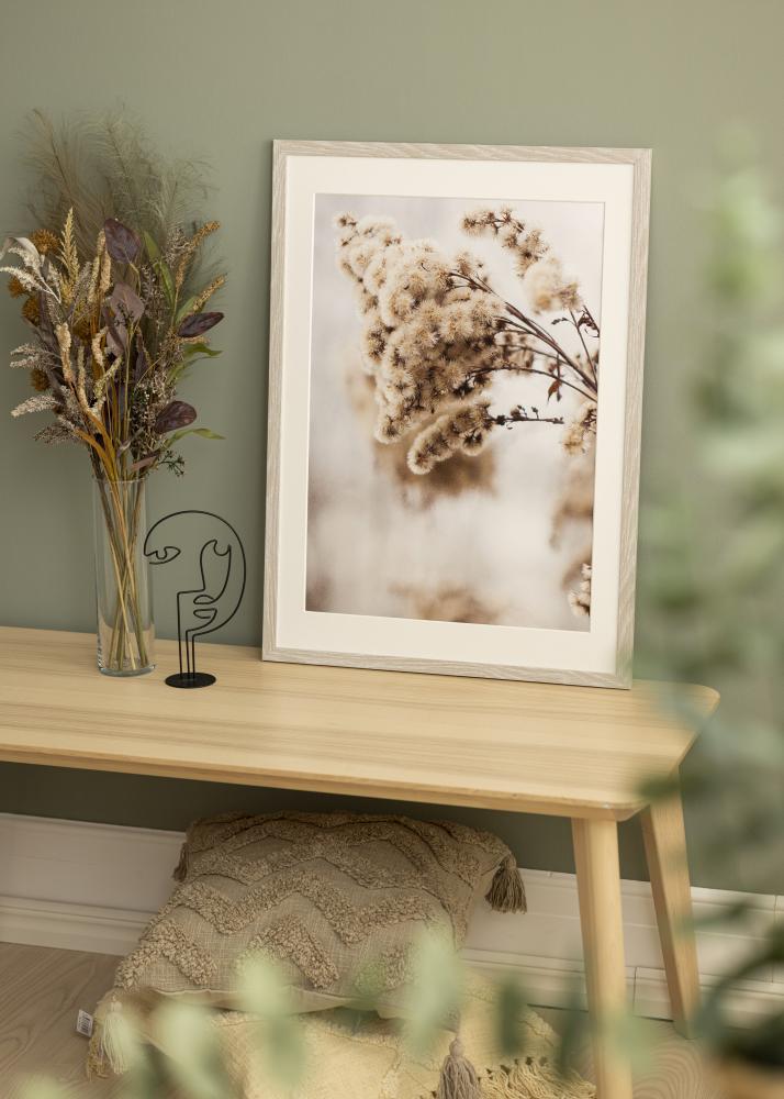 Ram med passepartou Frame Stilren Light Grey Oak 40x50 cm - Mounts White 29x39 cm