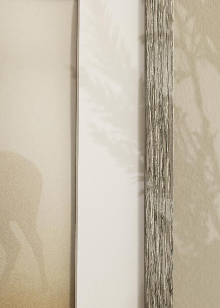 Ram med passepartou Frame Stilren Grey Oak 60x80 cm - Mounts White 19x28 inches