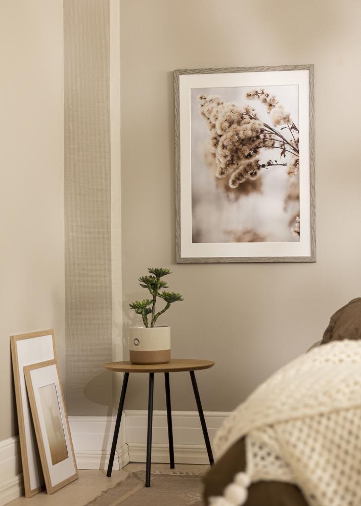 Ram med passepartou Frame Stilren Grey Oak 60x80 cm - Mounts White 19x28 inches
