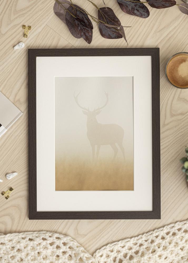 Ram med passepartou Frame Stilren Wenge 30x40 cm - Mounts White 18x27 cm