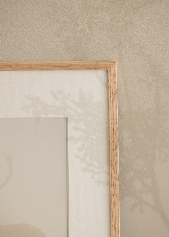 Ram med passepartou Frame Slim Oak 35x45 cm - Mounts White B4 250x353 mm