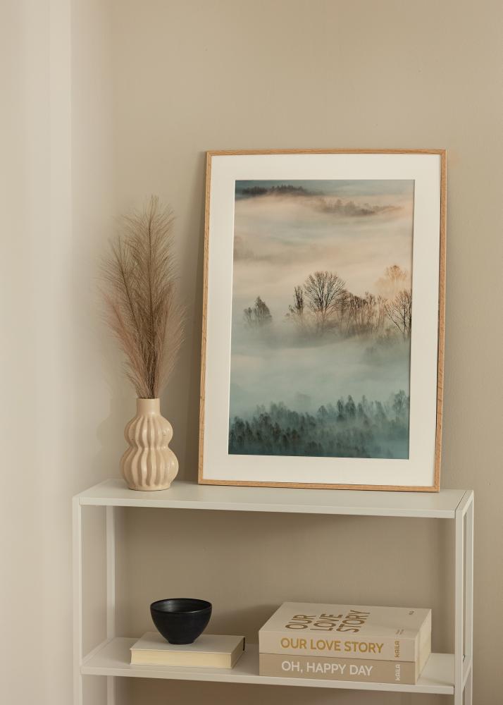 Ram med passepartou Frame Slim Oak 35x45 cm - Mounts White B4 250x353 mm