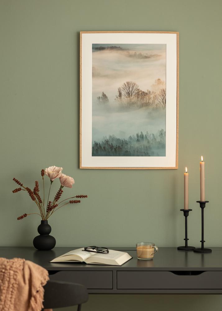 Ram med passepartou Frame Slim Oak 35x45 cm - Mounts White B4 250x353 mm