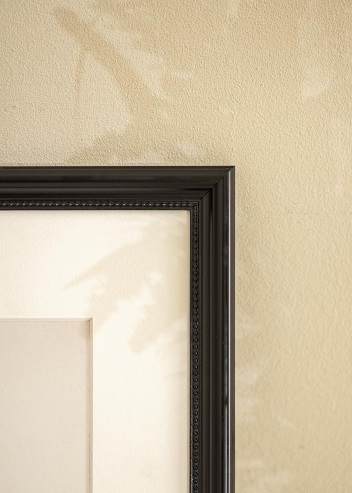 Ram med passepartou Frame Gala Black 50x70 cm - Mounts White 15x23 inches