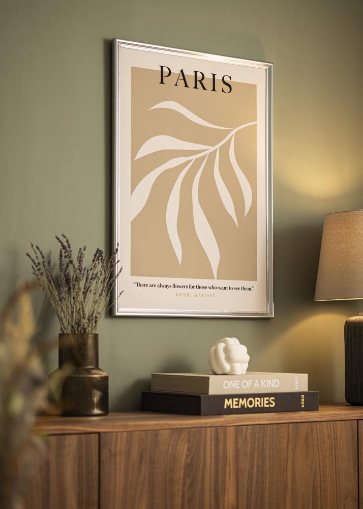 Ram med passepartou Frame Gala Silver 70x100 cm - Mounts White 50x85 cm