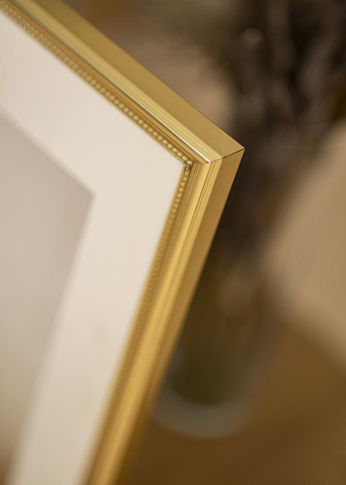 Ram med passepartou Frame Gala Gold 40x50 cm - Mounts White 31.5x40 cm