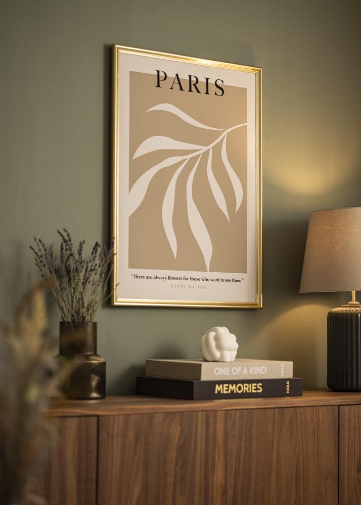 Ram med passepartou Frame Gala Gold 40x50 cm - Mounts White 31.5x40 cm